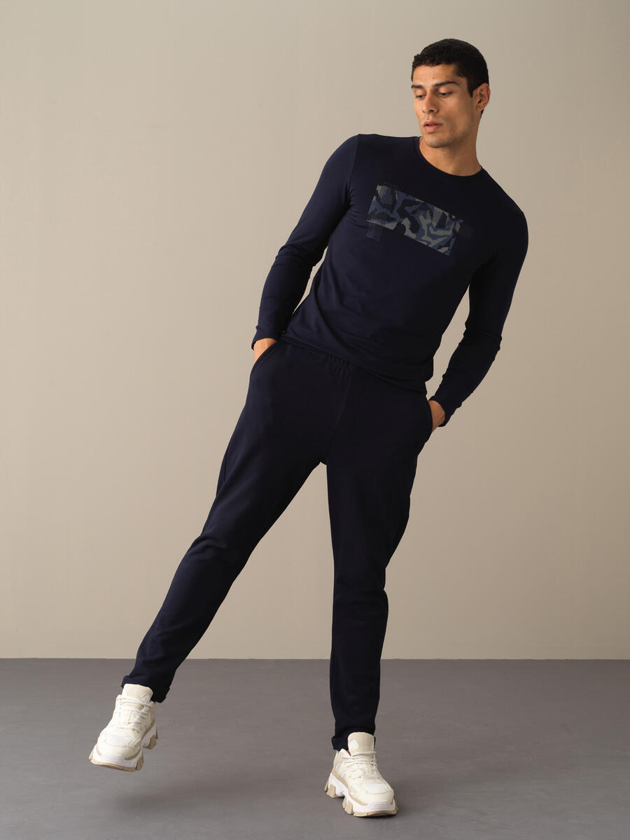 Lacivert Regular Fit Jogger Pantolon - 2