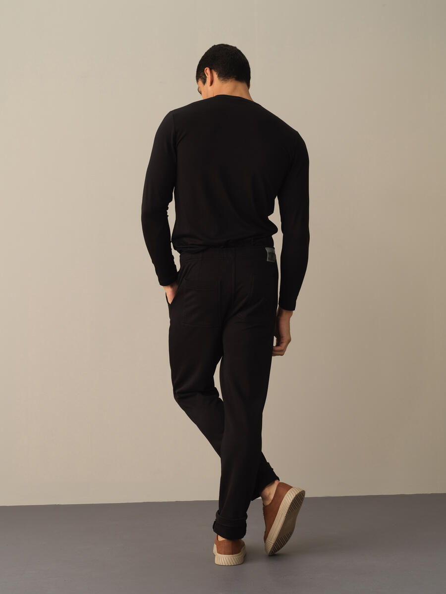 Siyah Regular Fit Jogger Pantolon - 5