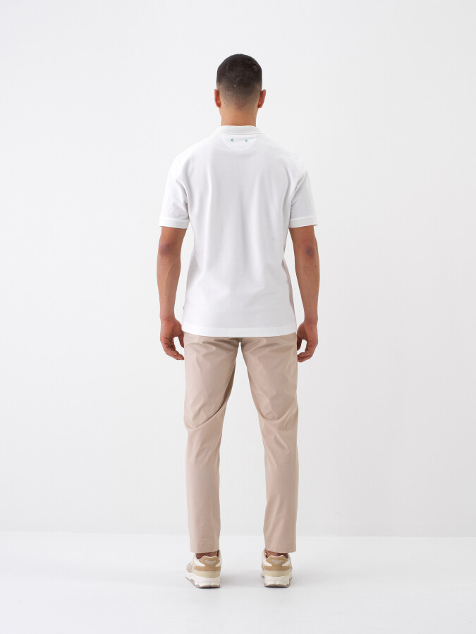 Bej Pamuk Dokulu Slim Fit Jogger - 5