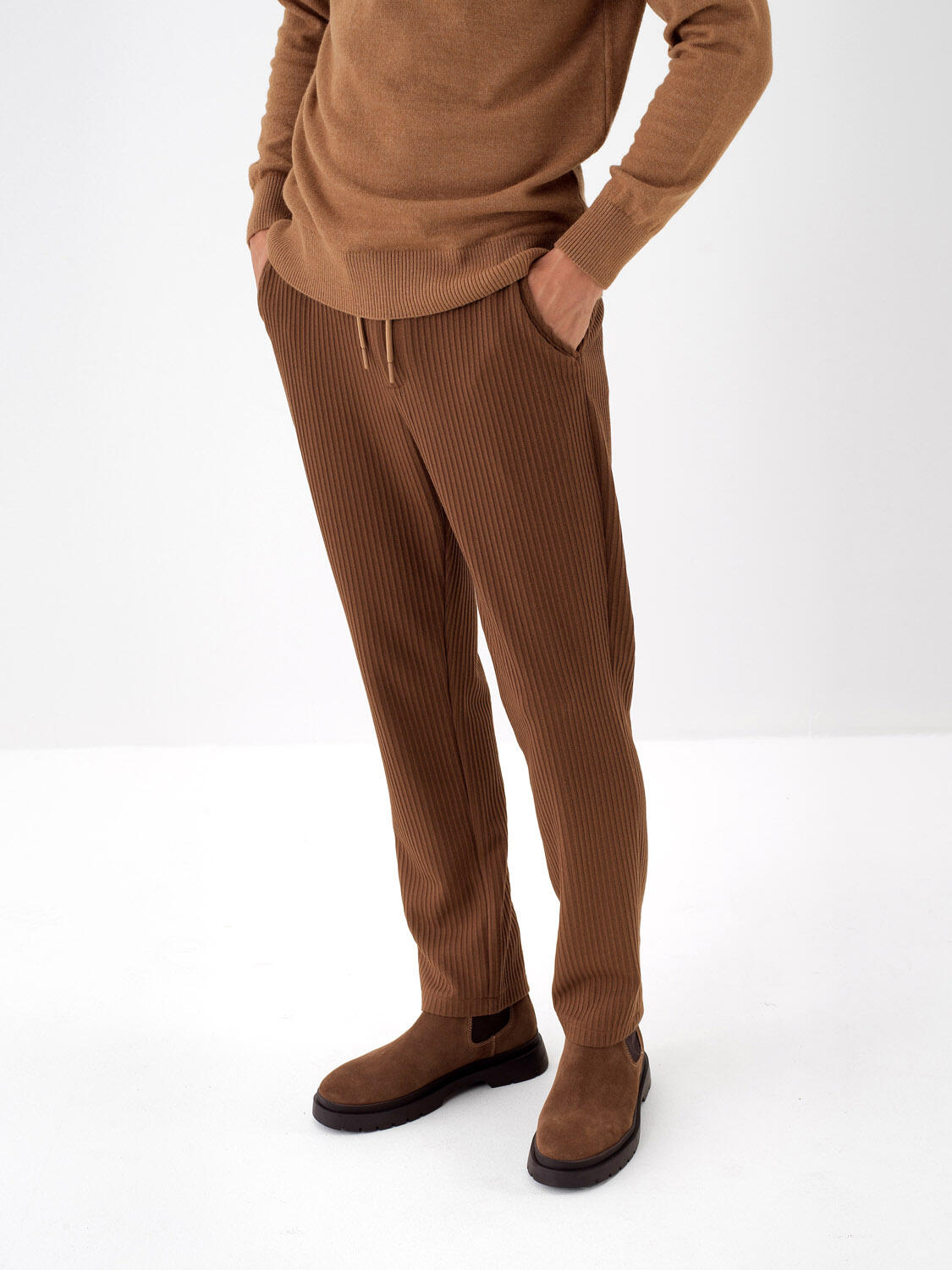 Camel Esnek Dokulu Regular Fit Jogger Pantolon - 1
