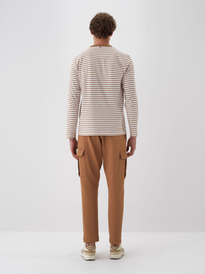 Camel Pamuk Dokulu Regular Fit Jogger Pantolon - Xint
