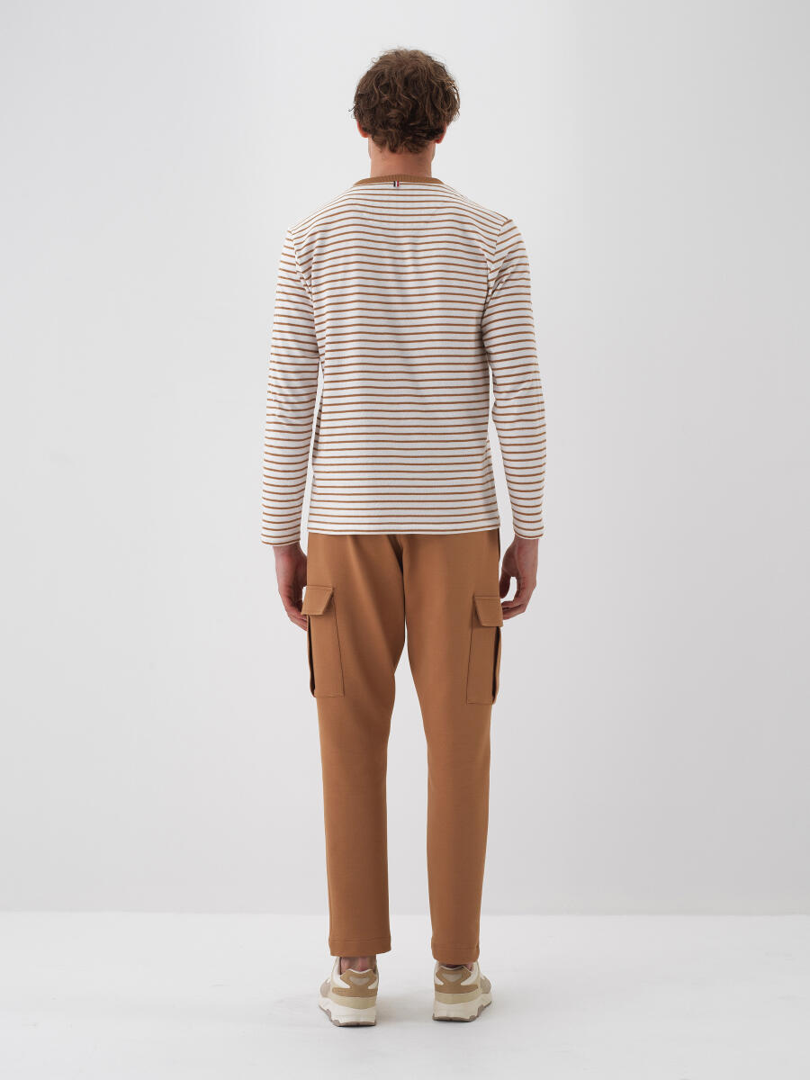 Camel Pamuk Dokulu Regular Fit Jogger Pantolon - 4