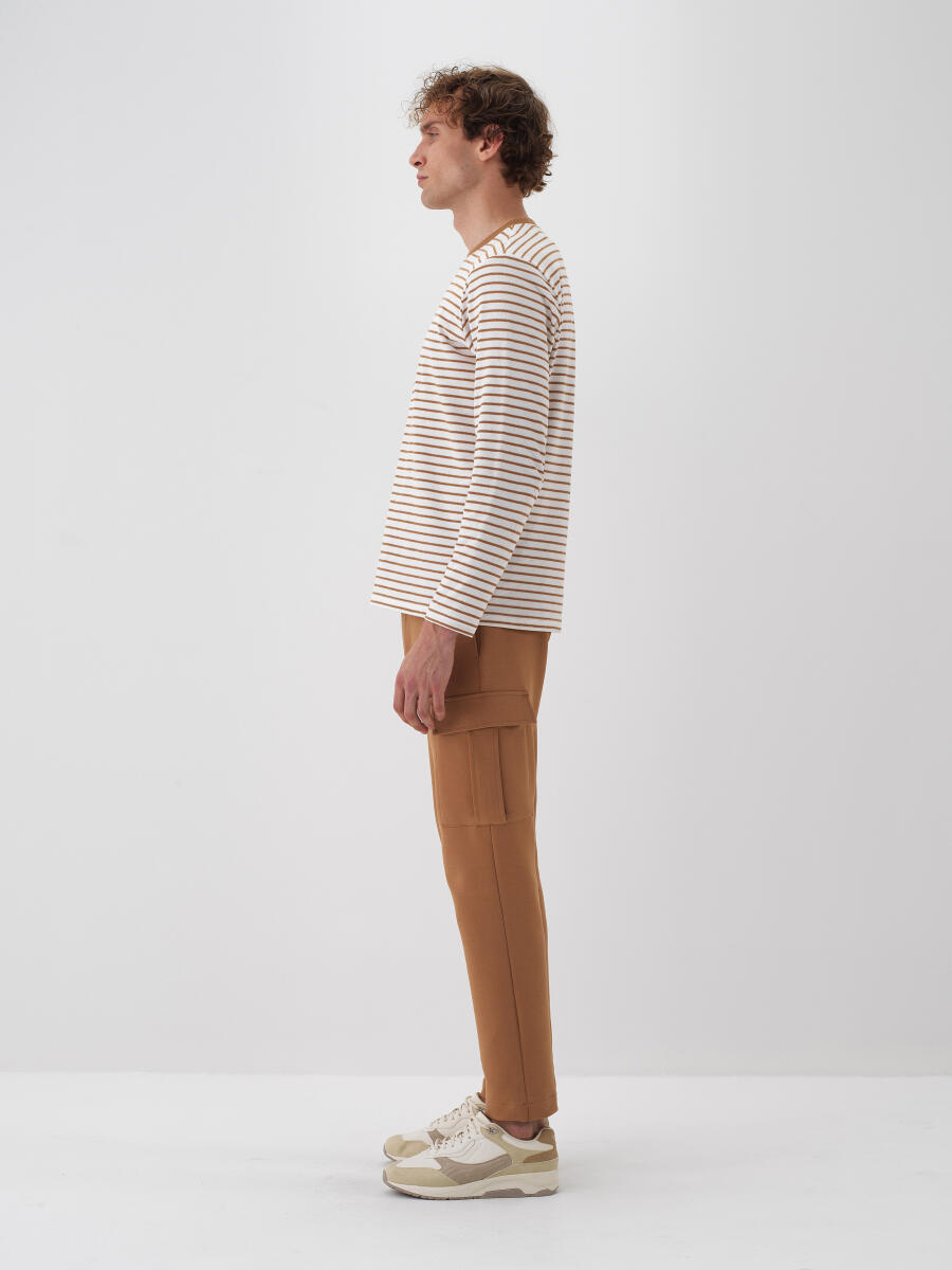 Camel Pamuk Dokulu Regular Fit Jogger Pantolon - 2