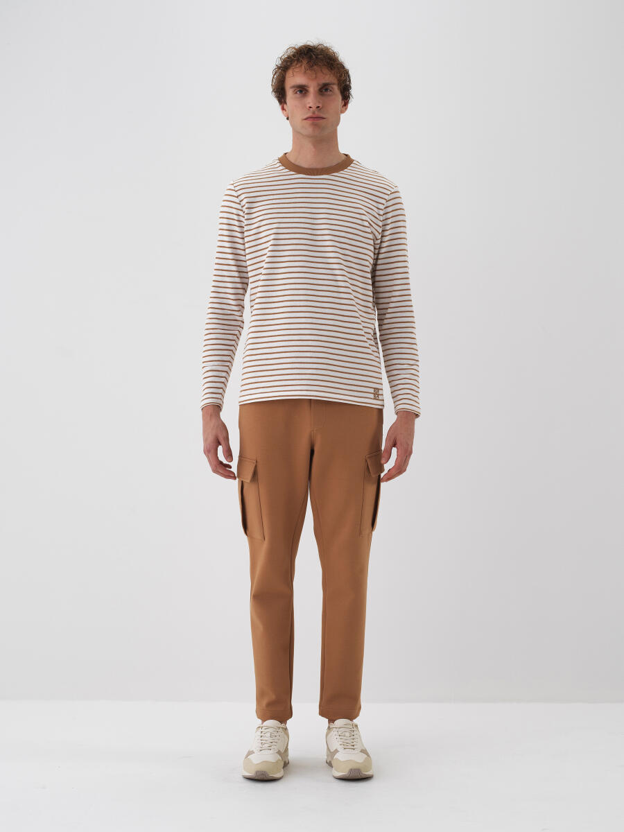 Camel Pamuk Dokulu Regular Fit Jogger Pantolon - 4