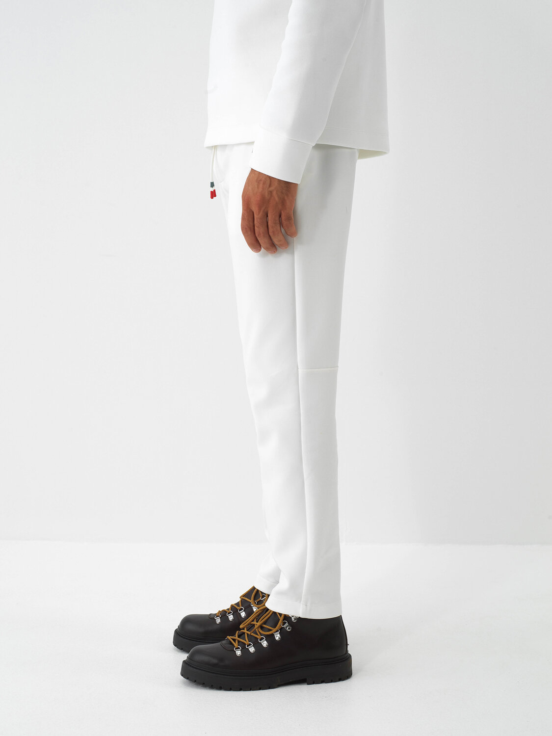 Ekru Esnek Dokulu Regular Fit Jogger Pantolon - Xint