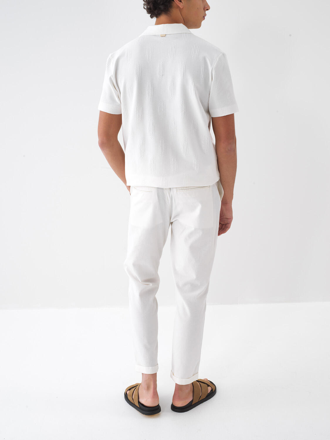 Ekru Keten Karışımlı Regular Fit Jogger
