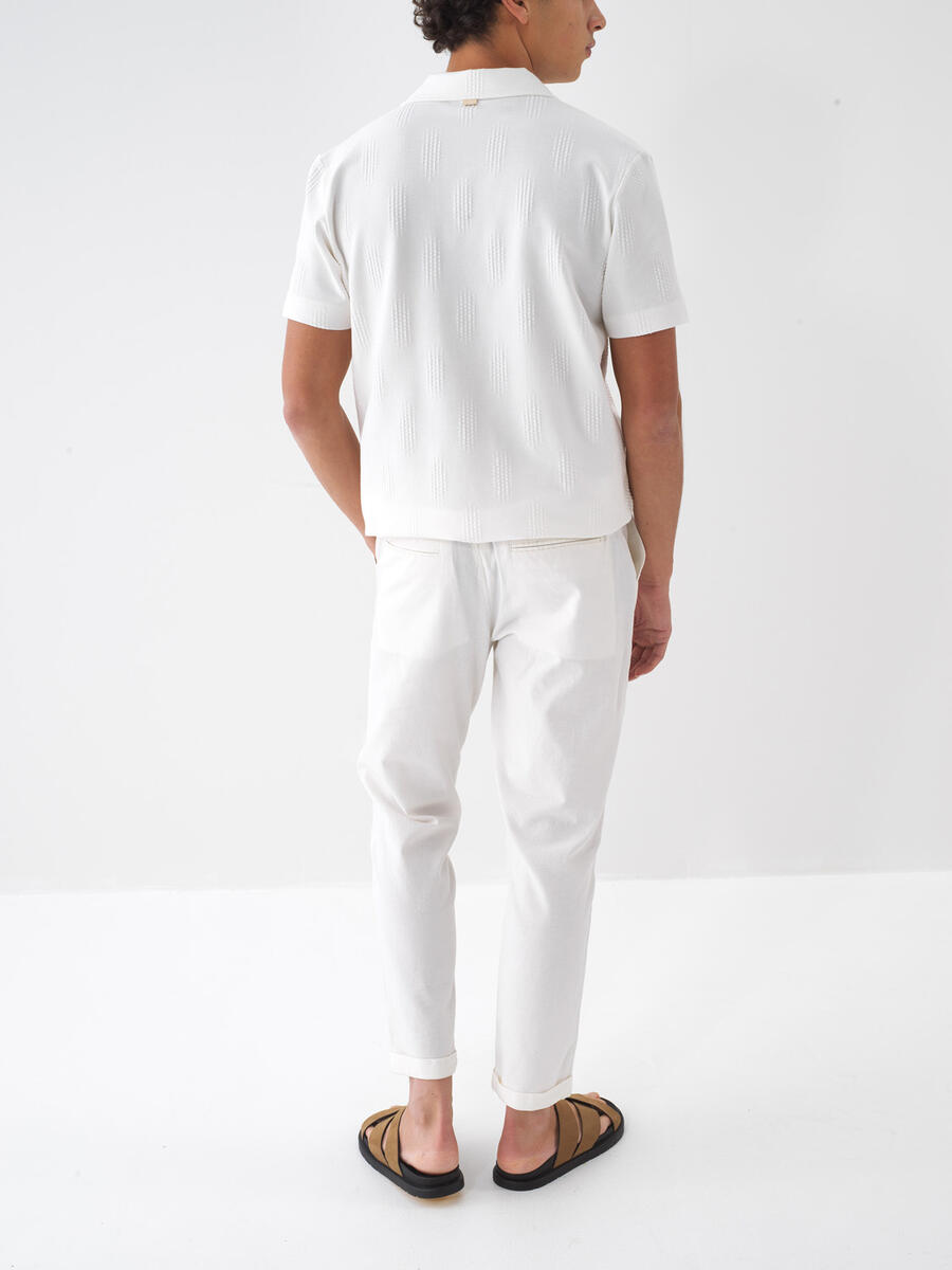 Ekru Keten Karışımlı Regular Fit Jogger - 2