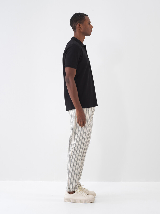 Ekru Pamuk Dokulu Regular Fit Jogger (1)