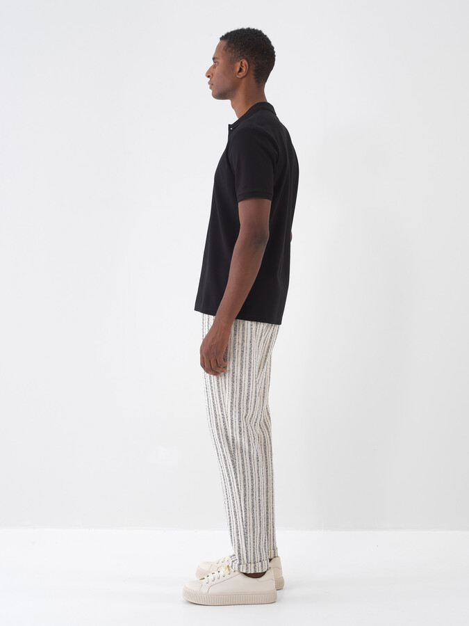 Ekru Pamuk Dokulu Regular Fit Jogger (4)