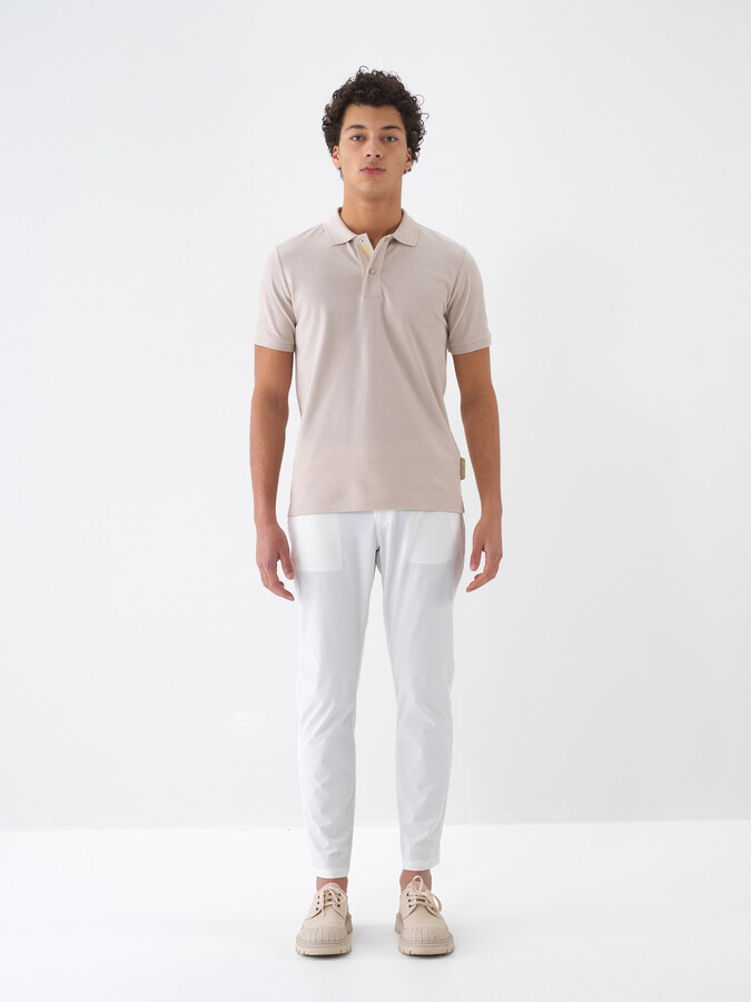 Ekru Formunu Koruyan Slim Fit Jogger