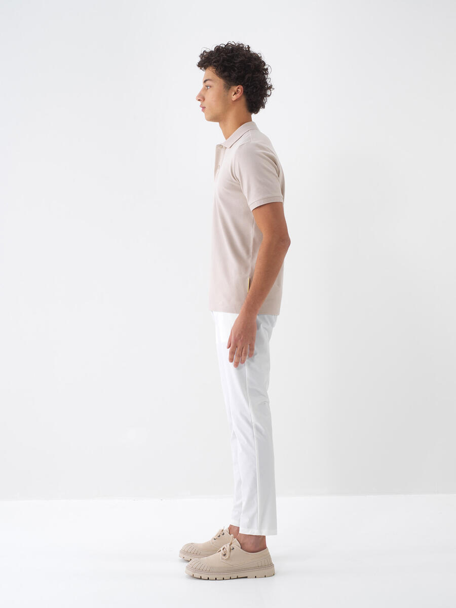 Ekru Formunu Koruyan Slim Fit Jogger - 4
