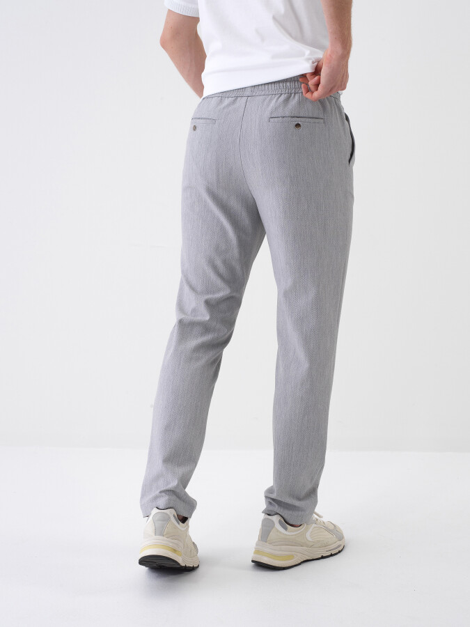 Gri Doğal Dökümlü Regular Fit Jogger - 4