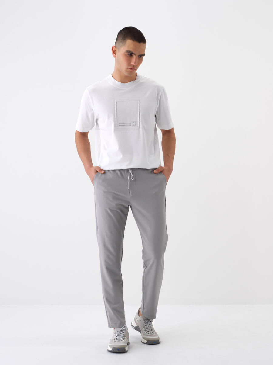 Gri Formunu Koruyan Slim Fit Jogger - 2