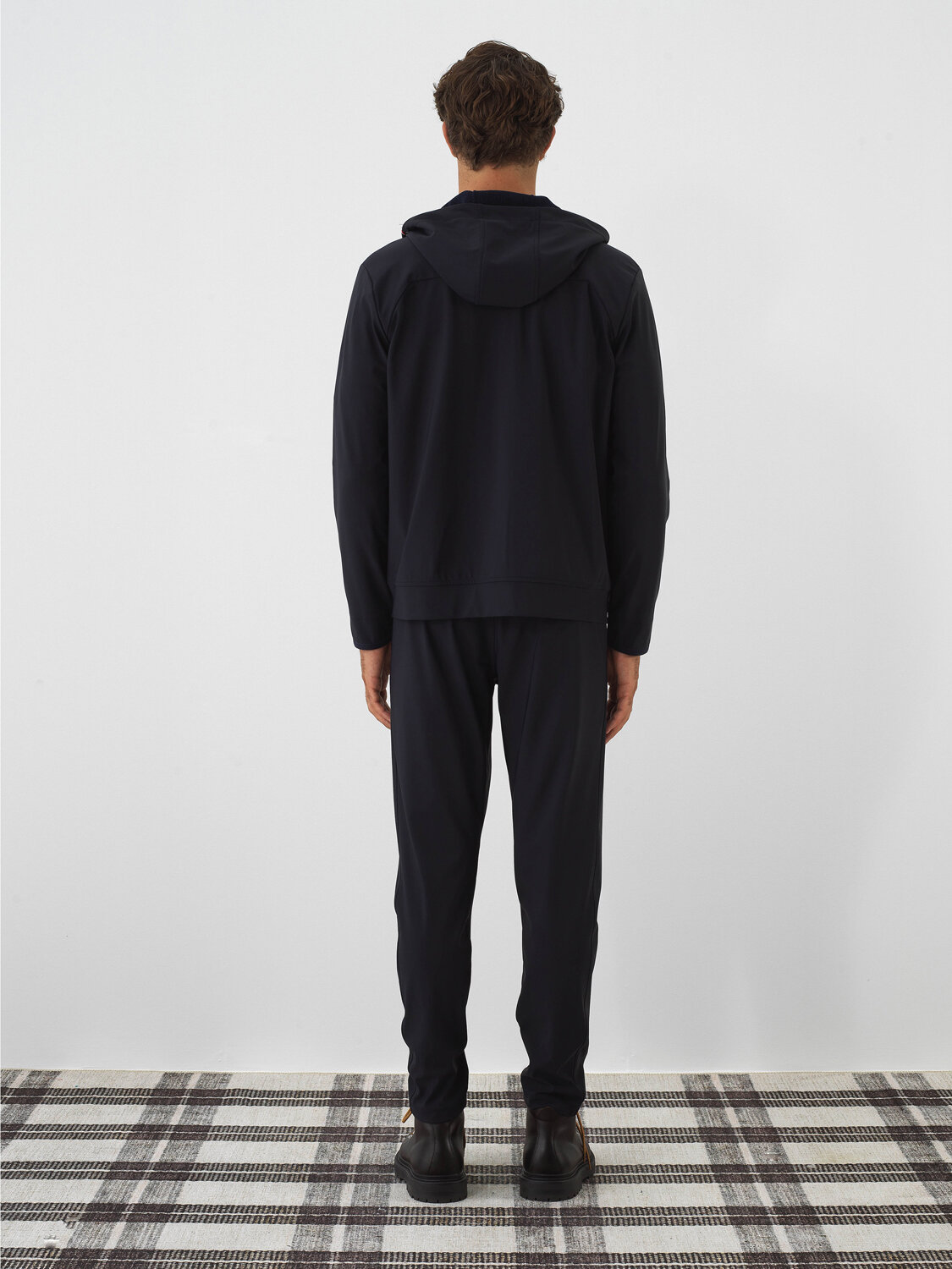 Lacivert Esnek Dokulu Regular Fit Jogger Pantolon - Xint