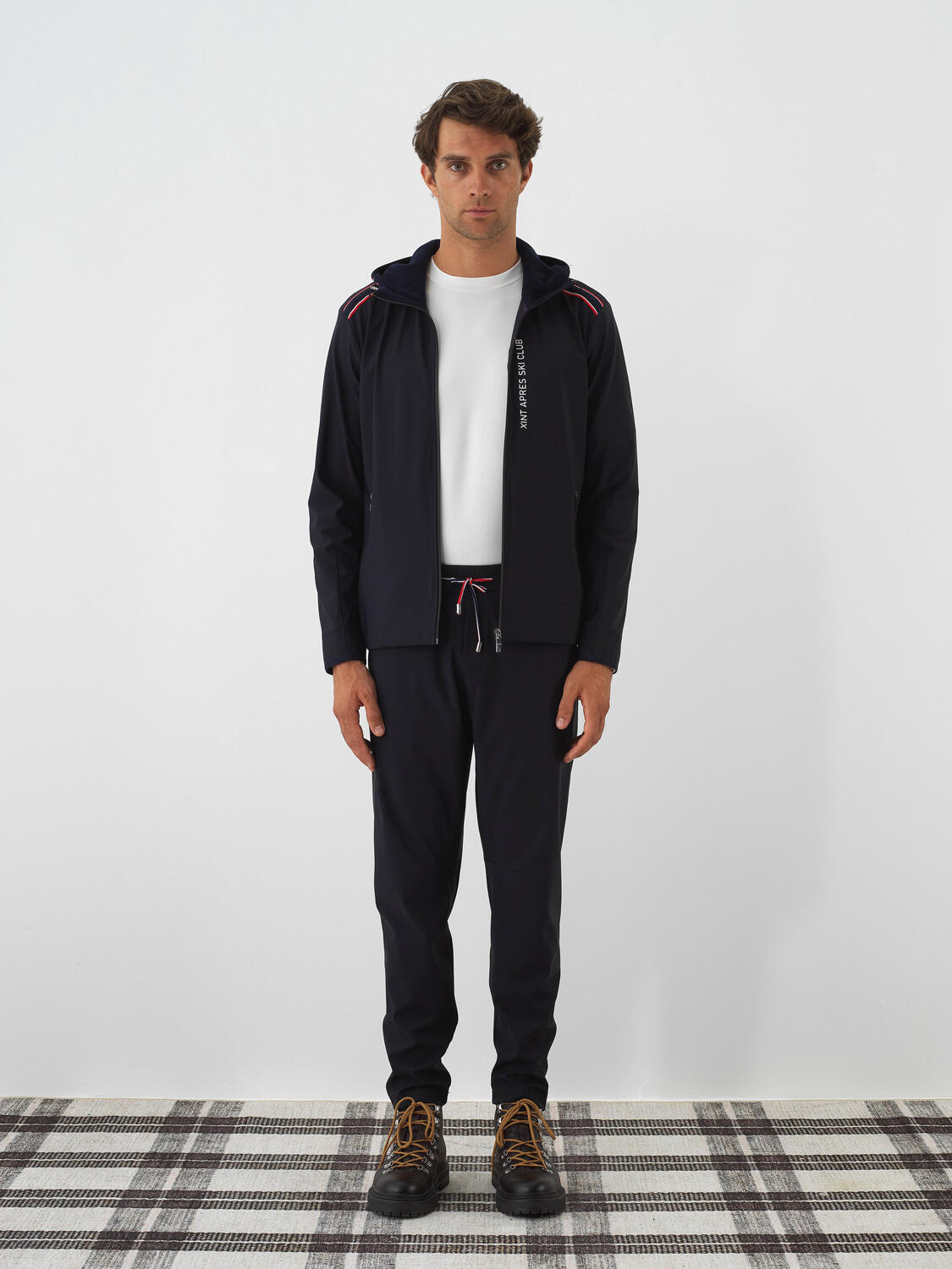 Lacivert Esnek Dokulu Regular Fit Jogger Pantolon - 6