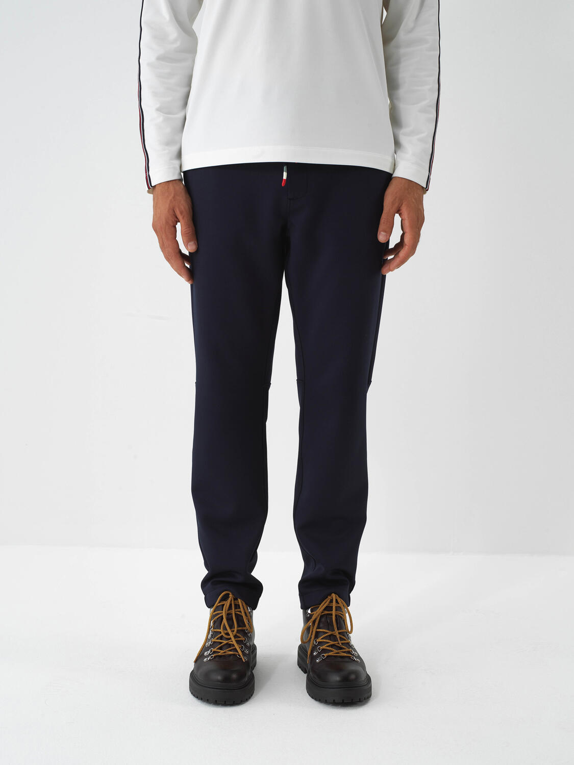 Lacivert Esnek Dokulu Regular Fit Jogger Pantolon
