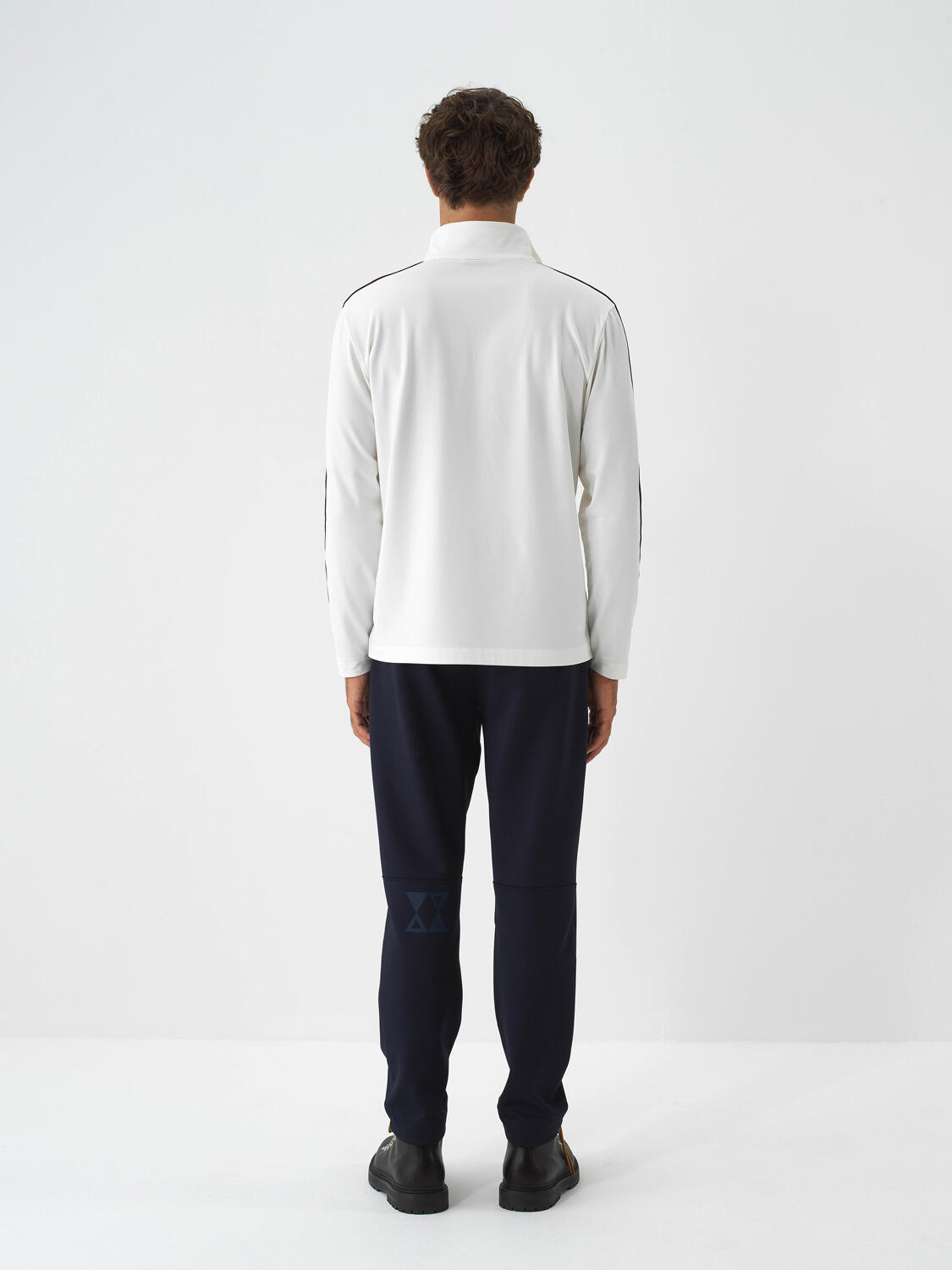 Lacivert Esnek Dokulu Regular Fit Jogger Pantolon - 4