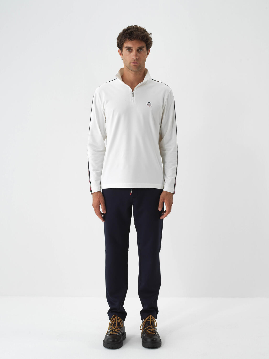 Lacivert Esnek Dokulu Regular Fit Jogger Pantolon - 5