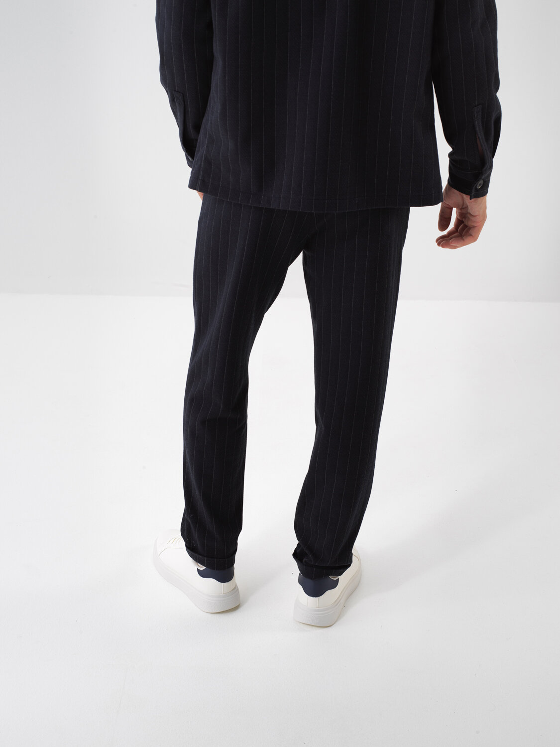 Lacivert Pamuk Dokulu Regular Fit Jogger Pantolon - Xint