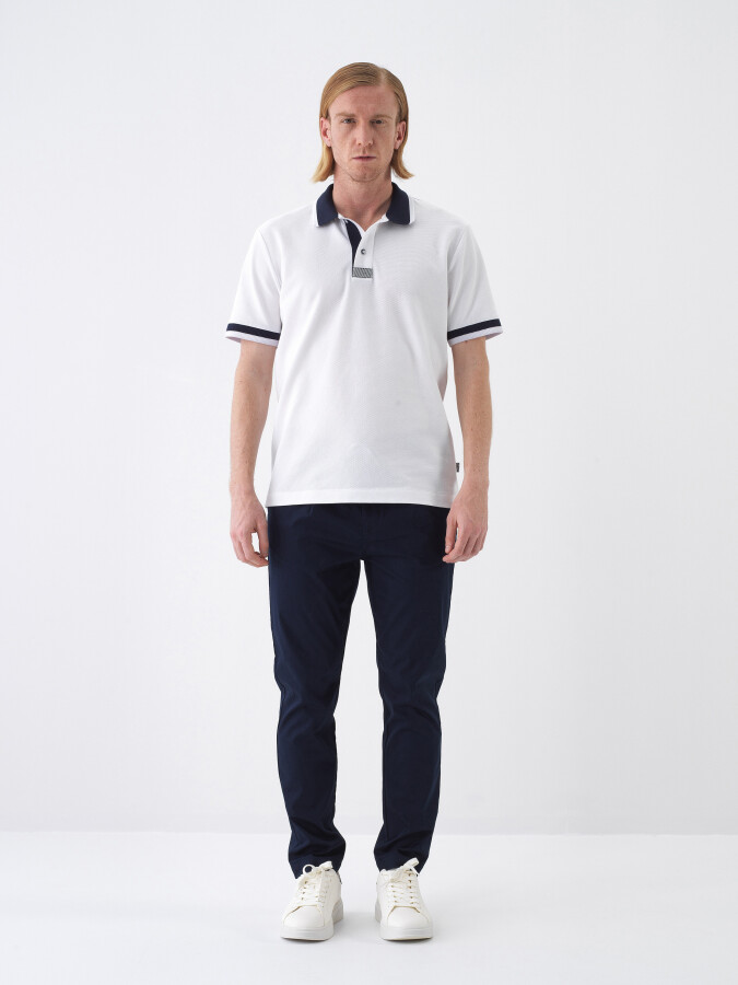 Lacivert Pamuk Dokulu Slim Fit Jogger (1)