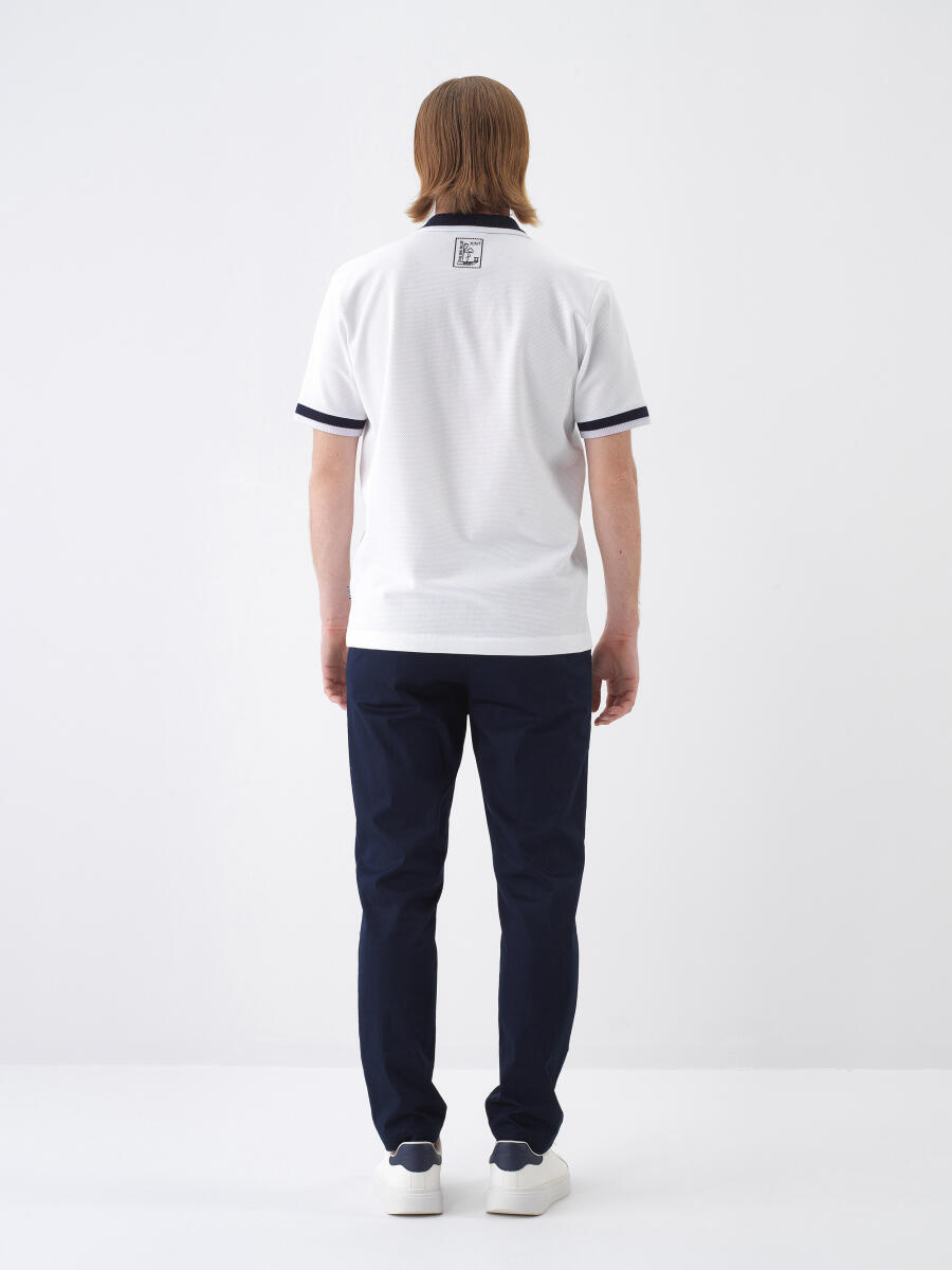 Lacivert Pamuk Dokulu Slim Fit Jogger - 5