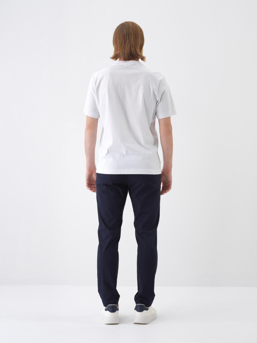 Lacivert Pamuk Dokulu Slim Fit Jogger - 5