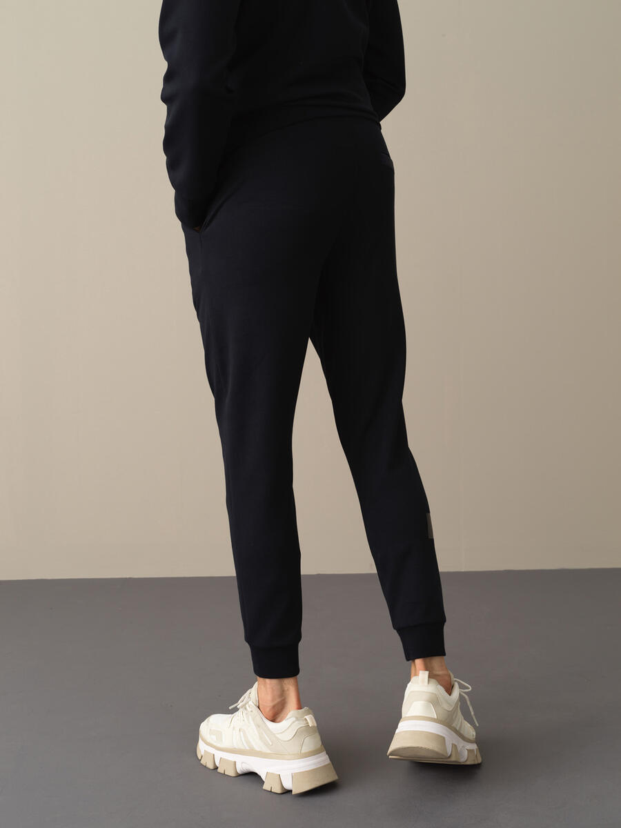 Lacivert Pamuk Dokulu Jogger Pantolon - 3