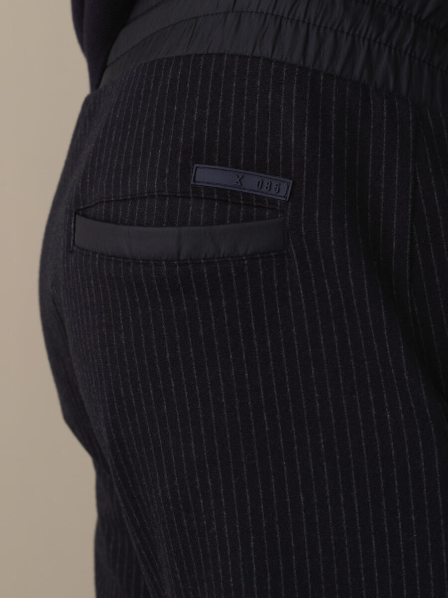 Lacivert Pamuk Dokulu Regular Fit Jogger Pantolon