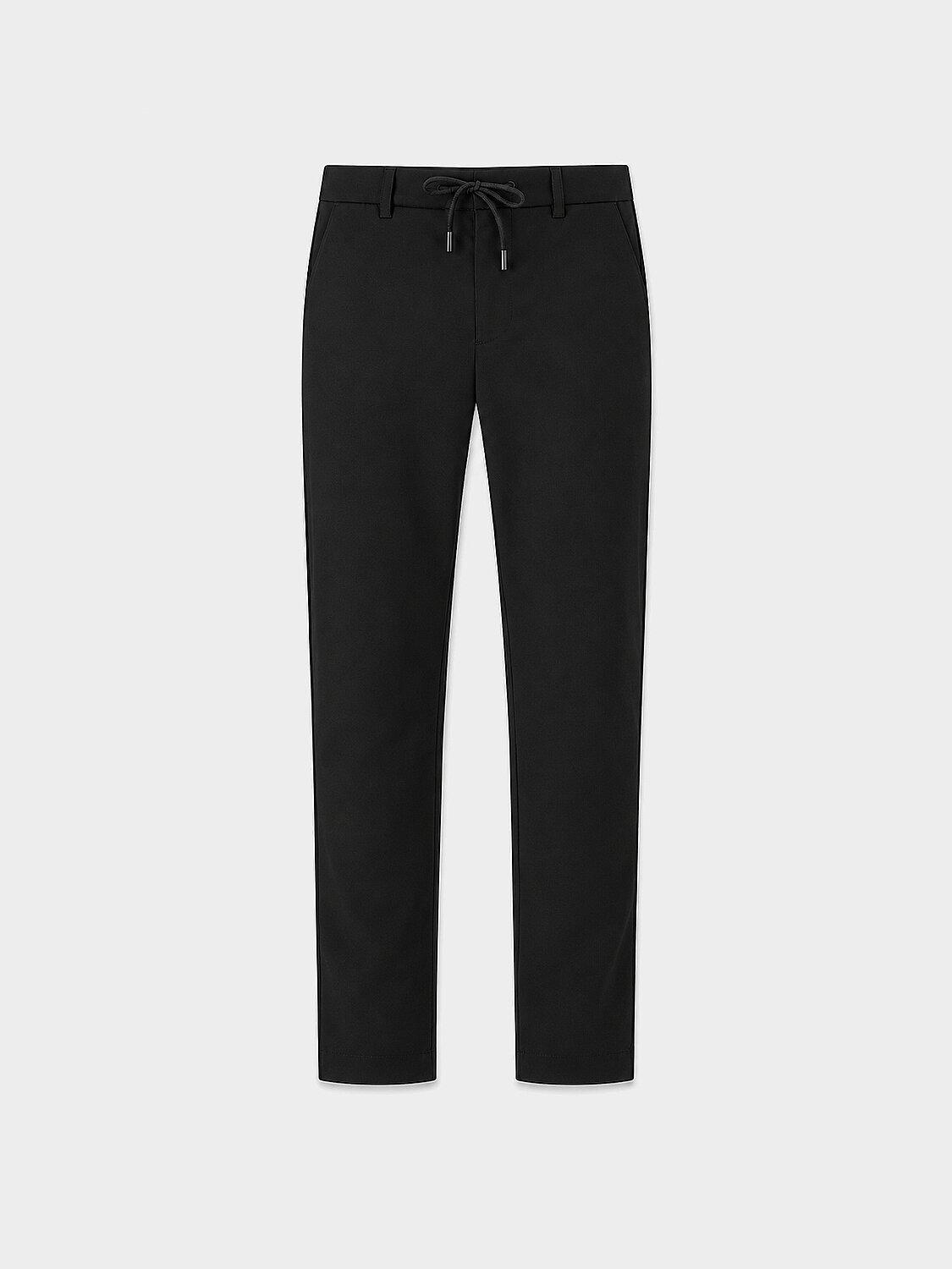 Siyah Esnek Dokulu Regular Fit Jogger Pantolon