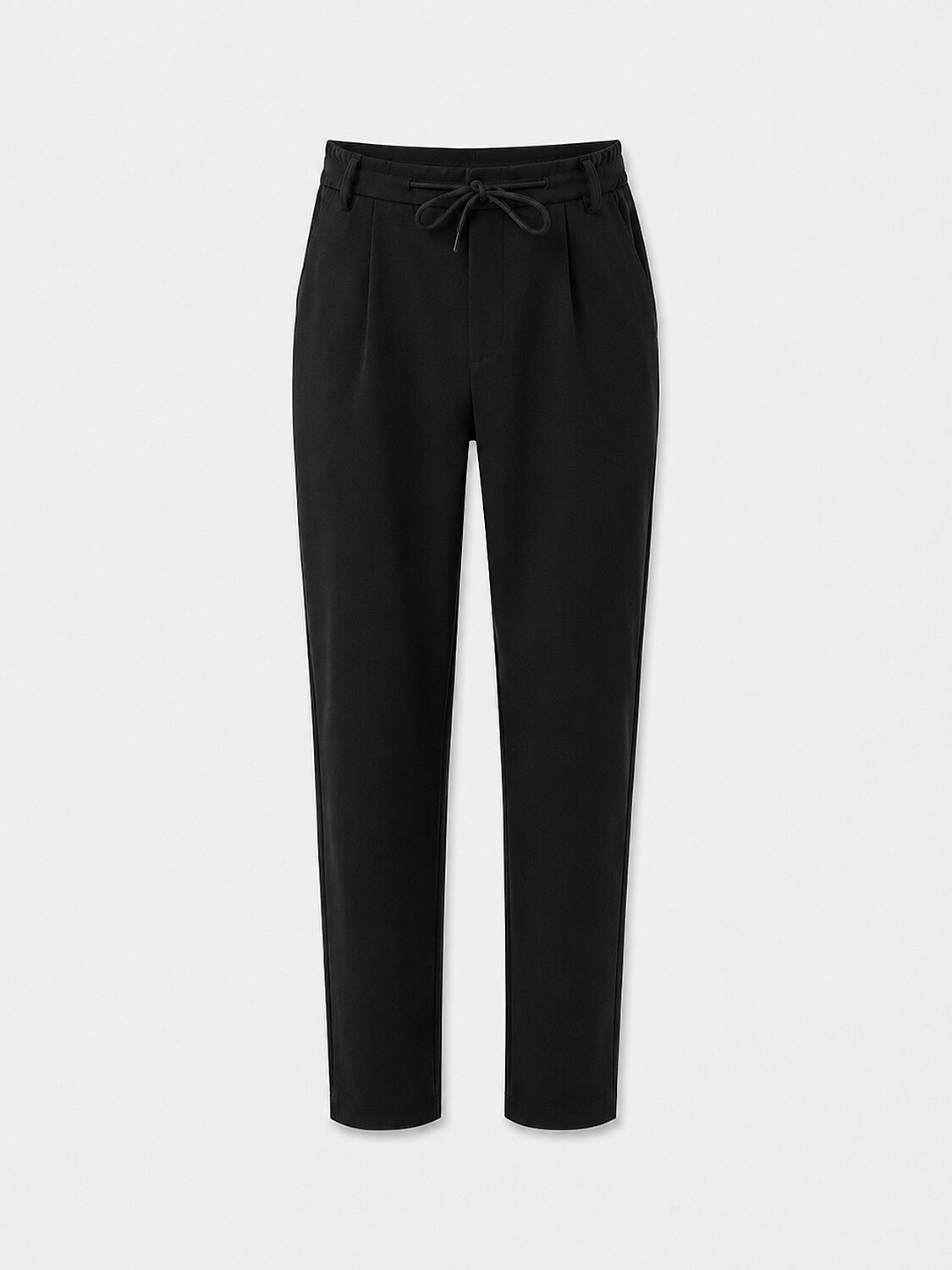 Siyah Pamuk Dokulu Regular Fit Jogger Pantolon