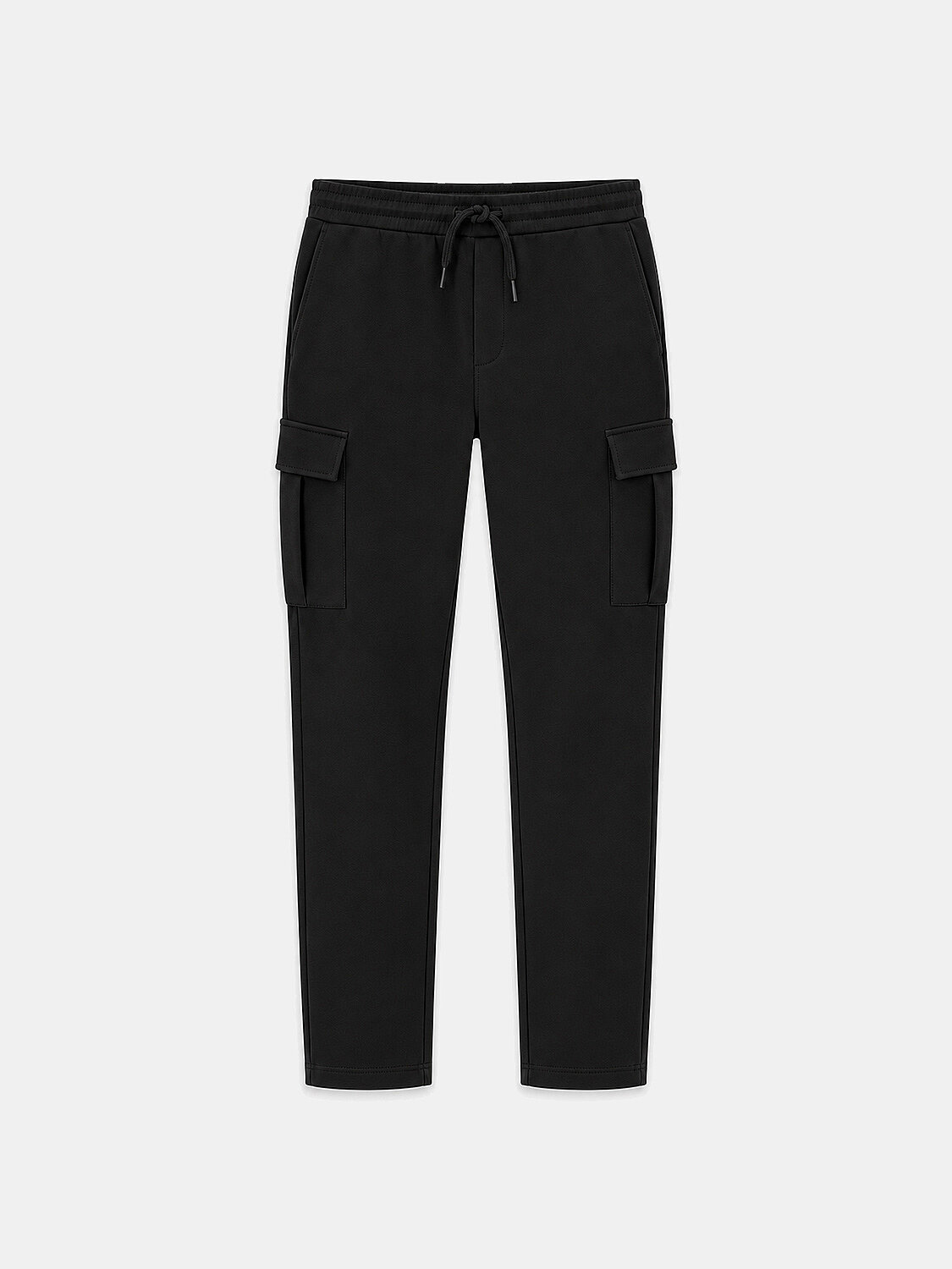 Siyah Regular Fit Pamuklu Jogger Kargo Pantolon