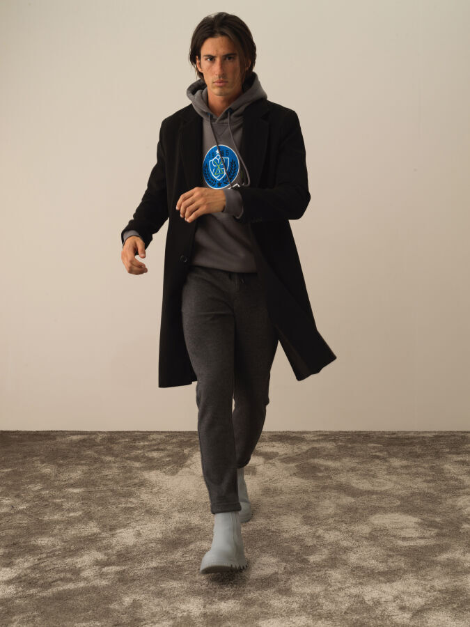 Siyah Esnek Dokulu Regular Fit Kaban - Xint