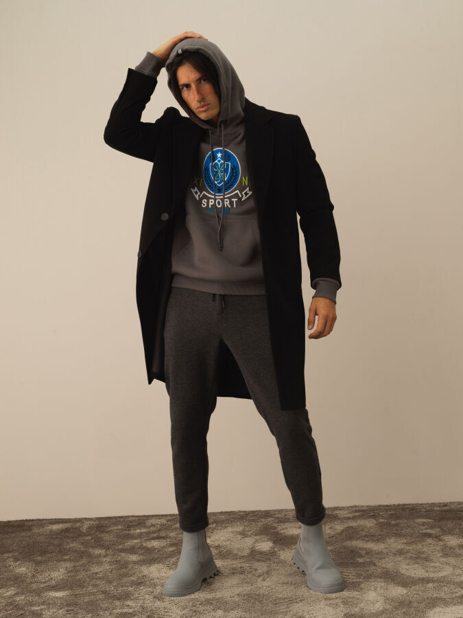 Siyah Esnek Dokulu Regular Fit Kaban - Xint