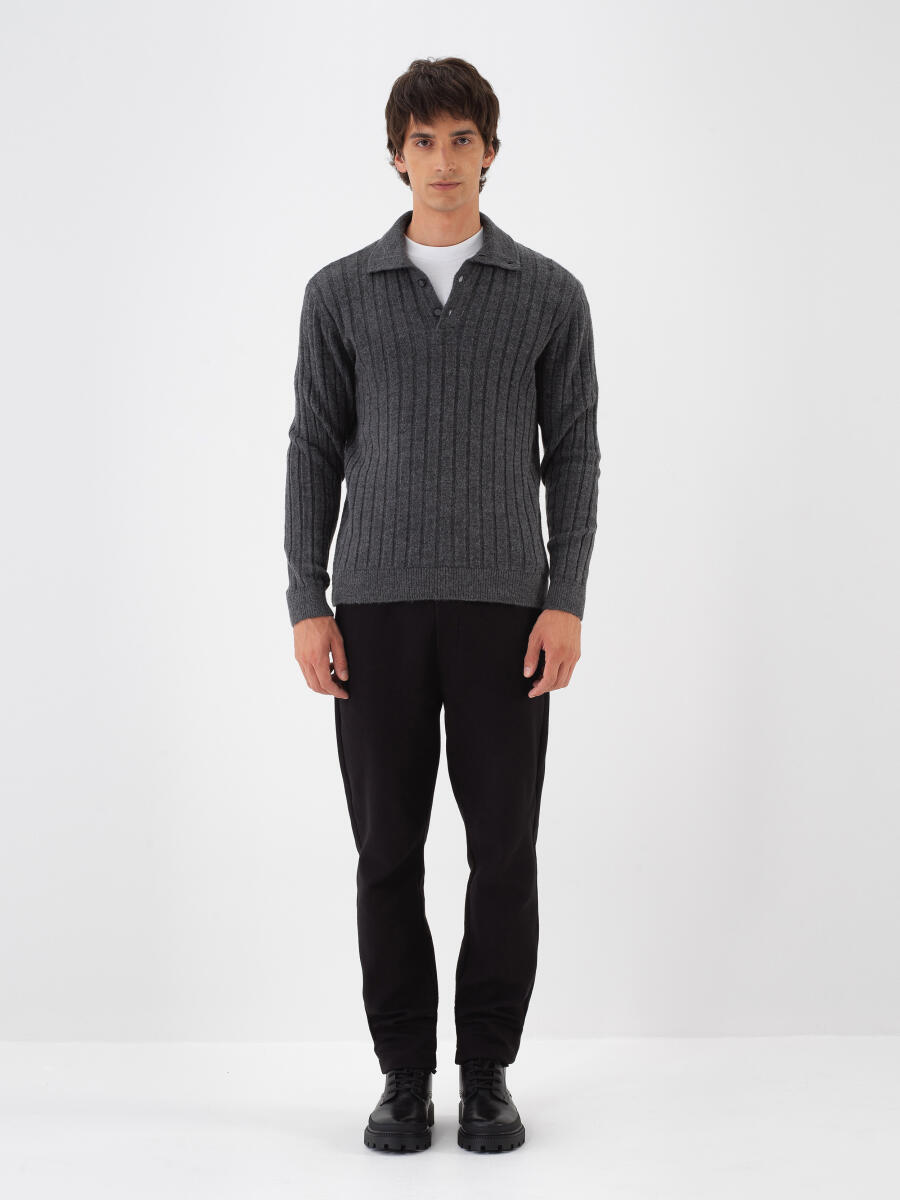 Antra Dokulu Yumuşak Dokulu Regular Fit Kazak - 2