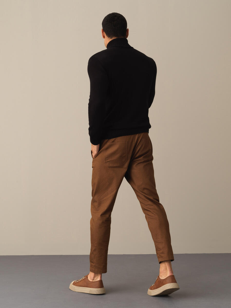 Siyah Pamuk Dokulu Regular Fit Kazak - 4