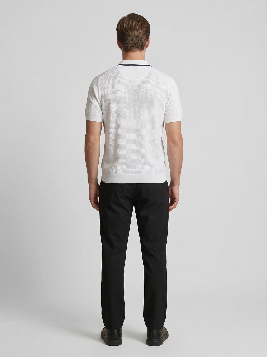 Beyaz Doğal Dökümlü Regular Fit Kazak - 5