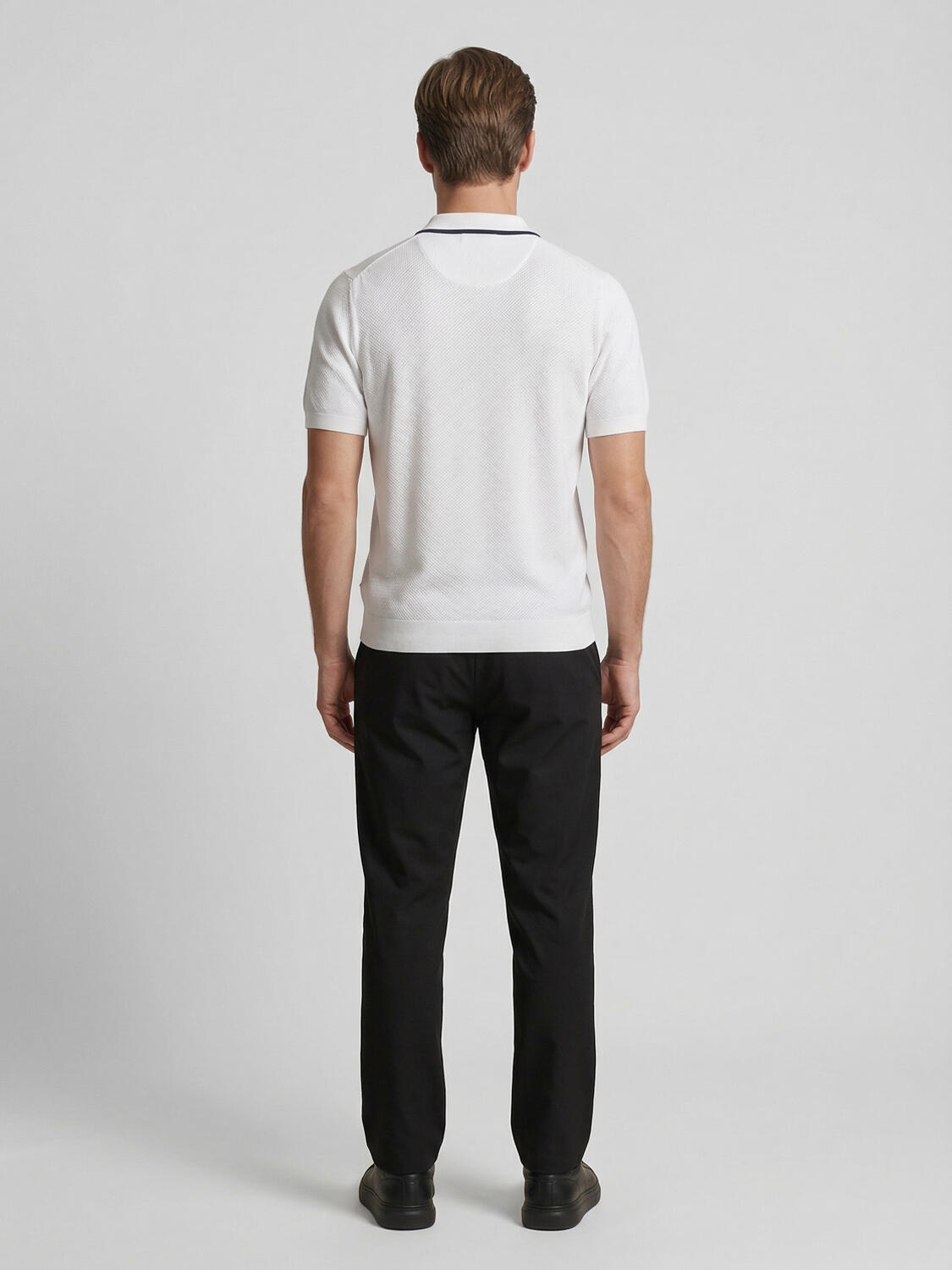 Beyaz Doğal Dökümlü Regular Fit Kazak - 5