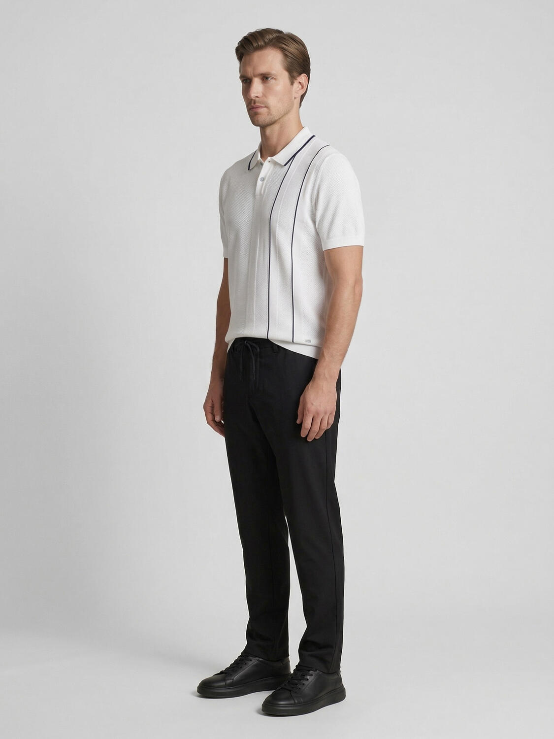 Beyaz Doğal Dökümlü Regular Fit Kazak - 4