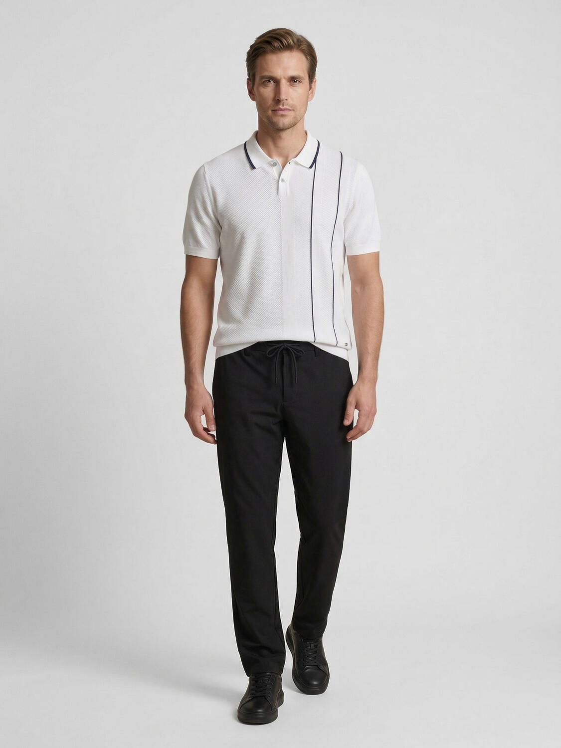 Beyaz Doğal Dökümlü Regular Fit Kazak - 2