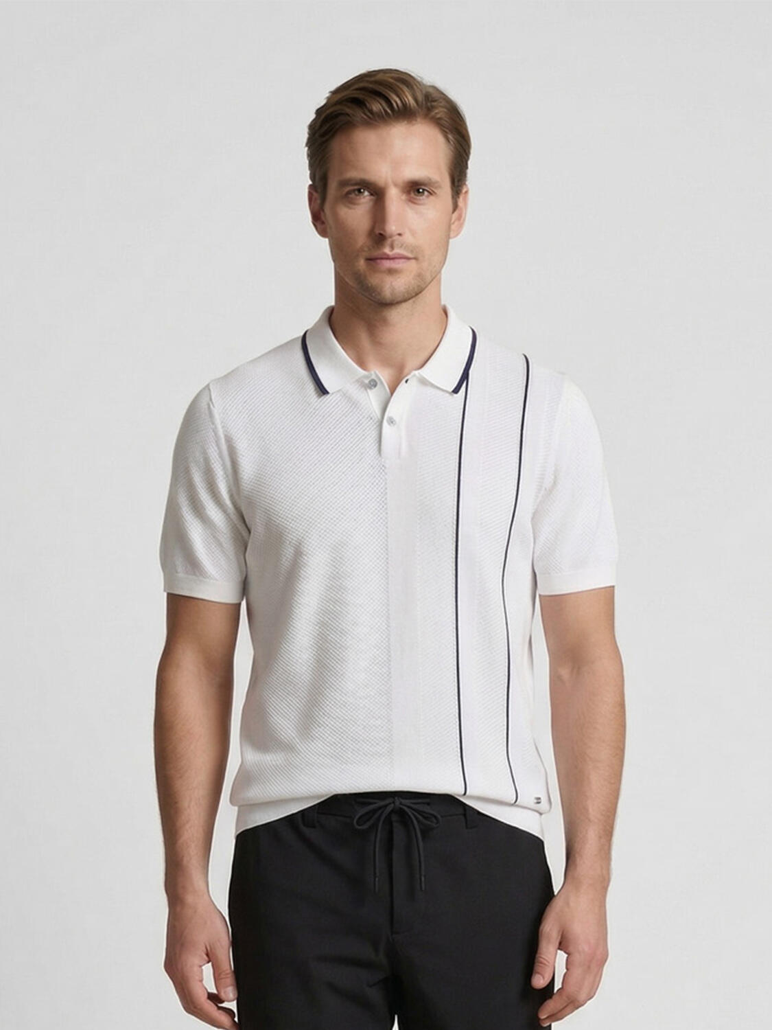 Beyaz Doğal Dökümlü Regular Fit Kazak - 1