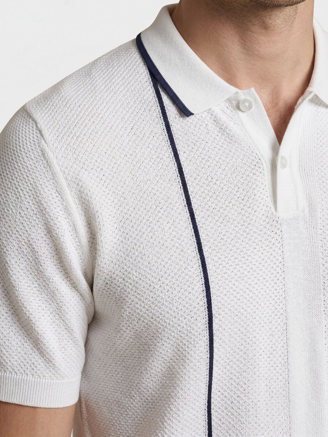 Beyaz Doğal Dökümlü Regular Fit Kazak - 3