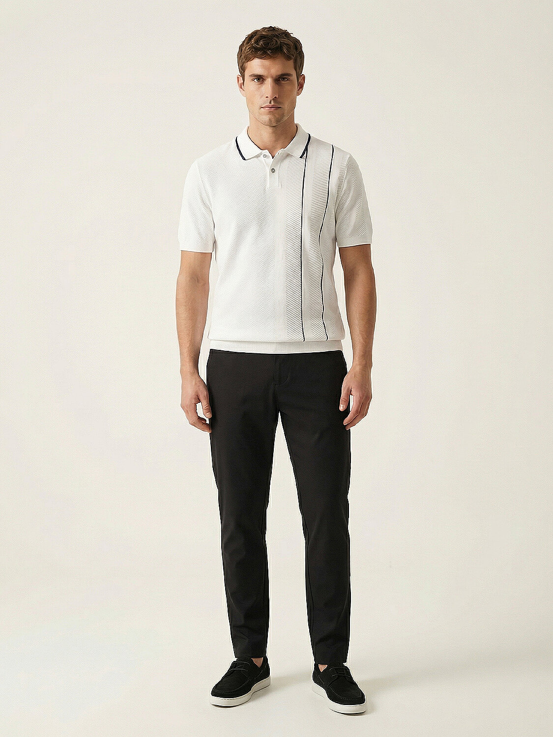 Beyaz Doğal Dökümlü Regular Fit Kazak (1)