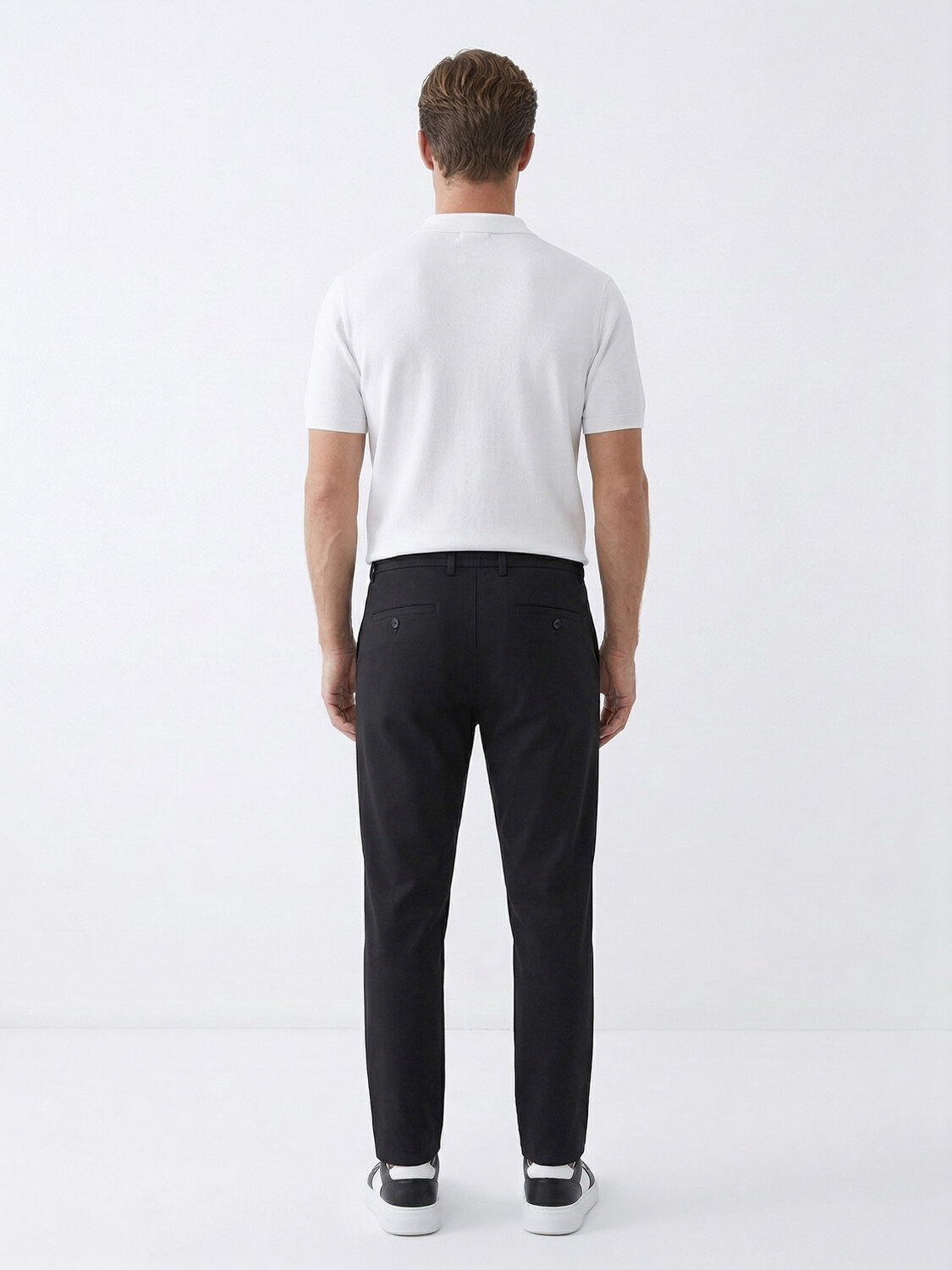 Beyaz Doğal Dökümlü Regular Fit Kazak - 4