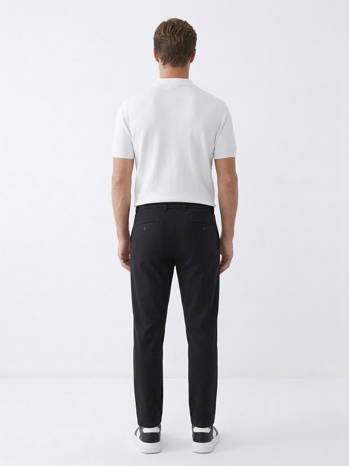 Beyaz Doğal Dökümlü Regular Fit Kazak - 4