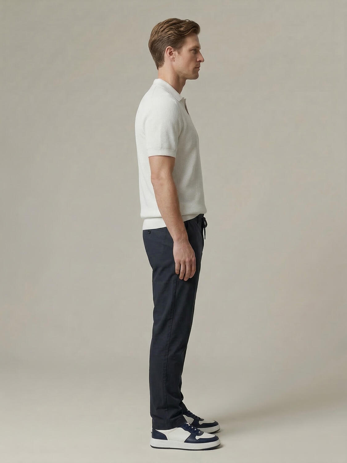 Beyaz Doğal Dökümlü Regular Fit Kazak - 3