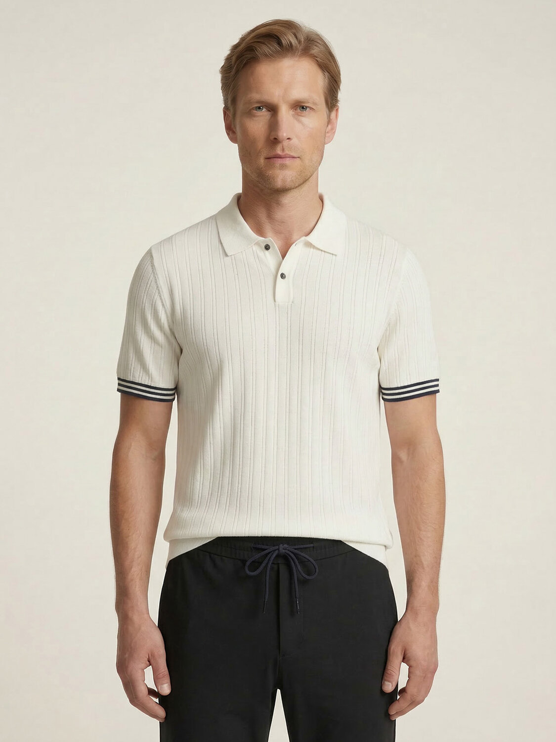 Beyaz Doğal Dökümlü Regular Fit Kazak - 1