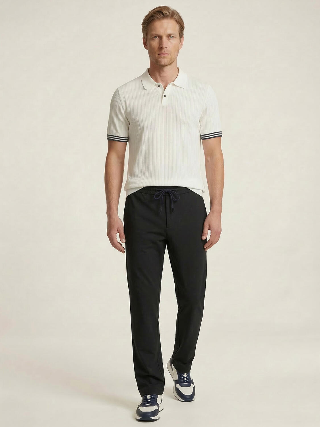 Beyaz Doğal Dökümlü Regular Fit Kazak - 2