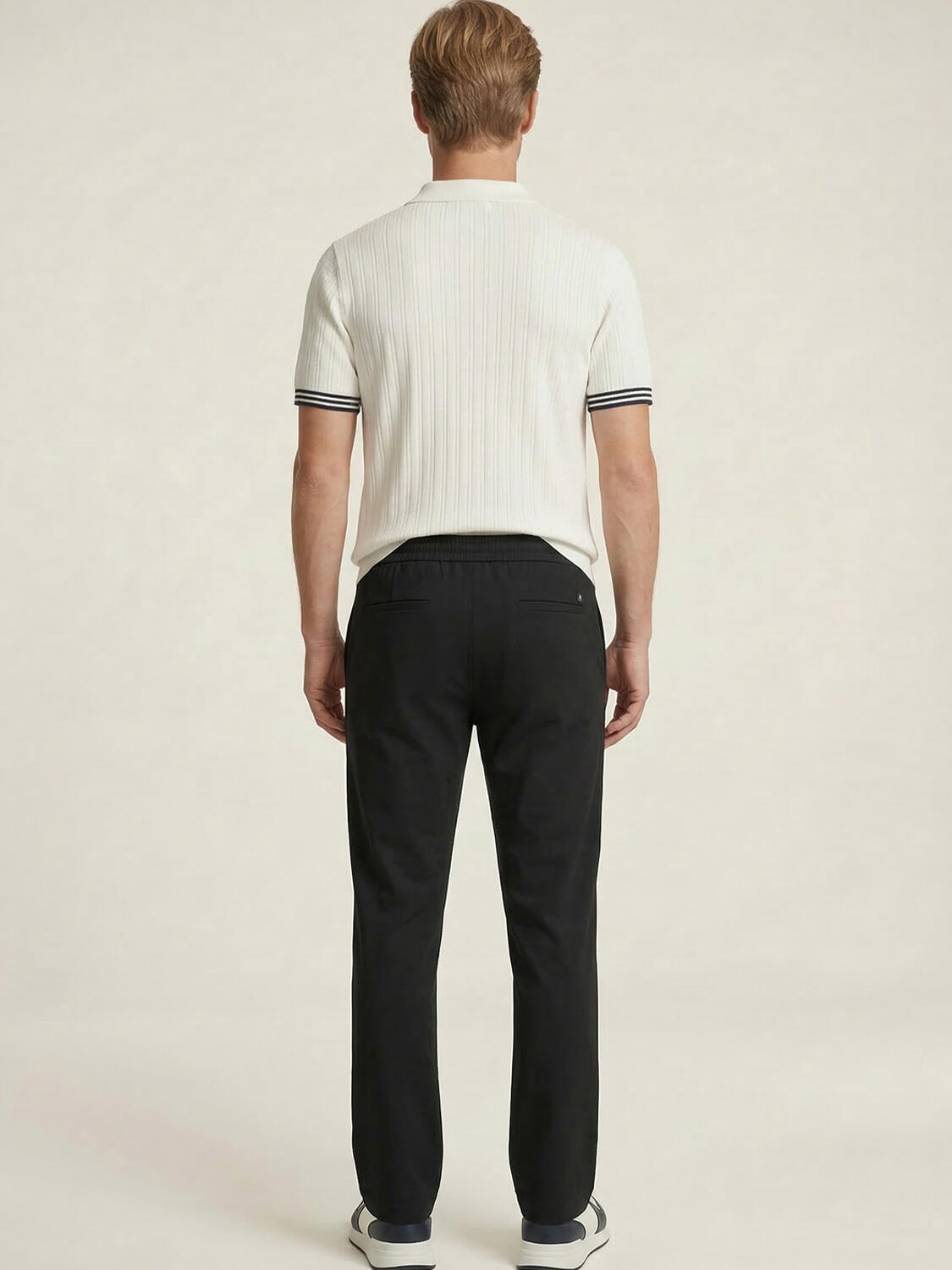 Beyaz Doğal Dökümlü Regular Fit Kazak - 4