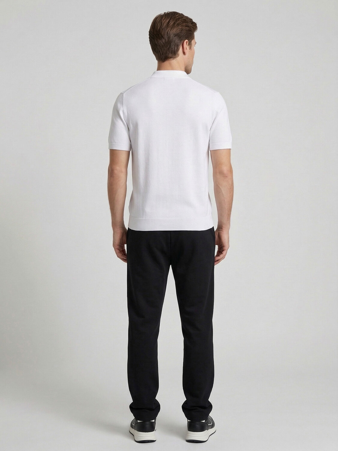 Beyaz Doğal Dökümlü Regular Fit Kazak - 4