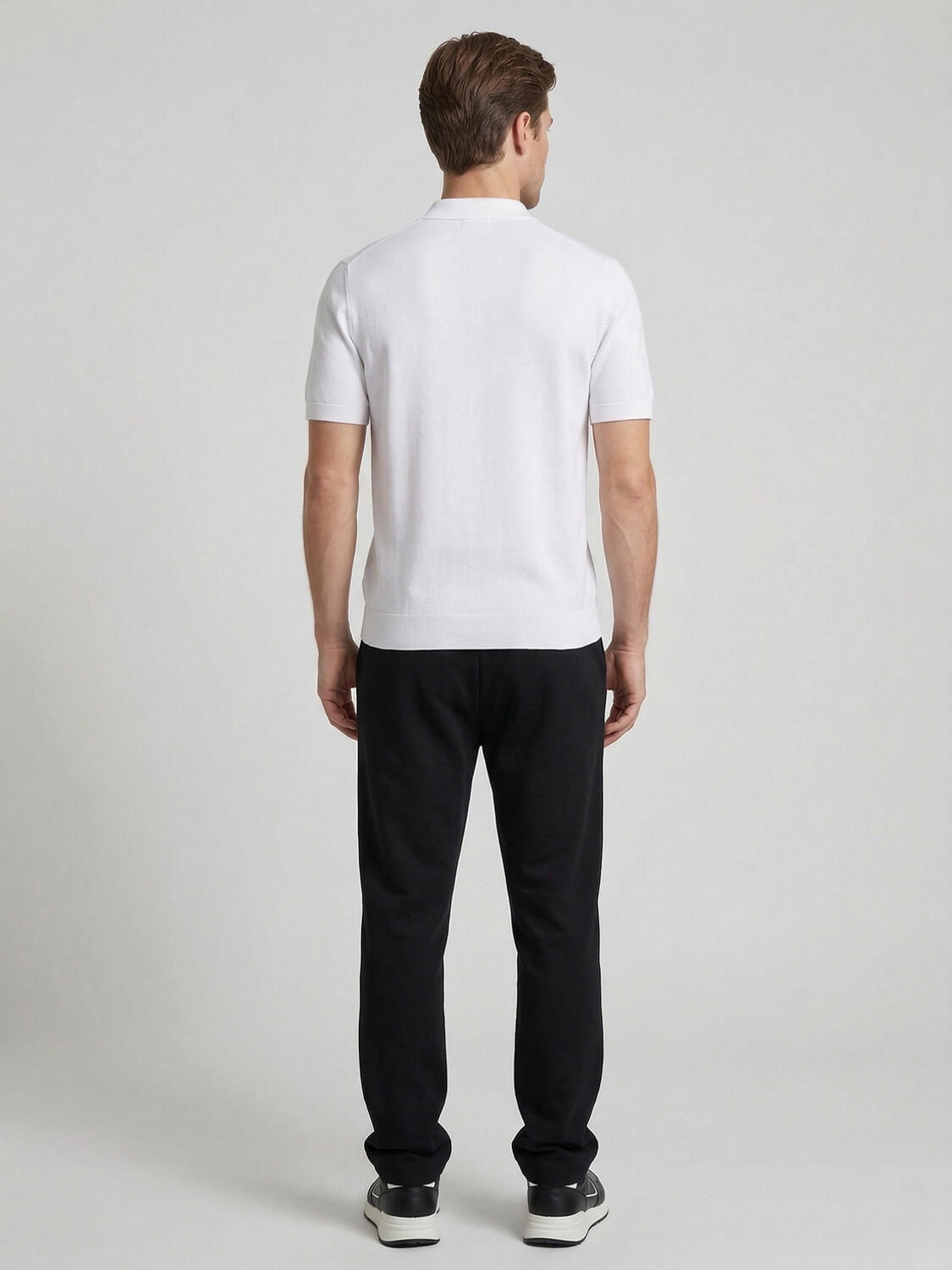 Beyaz Doğal Dökümlü Regular Fit Kazak - 4